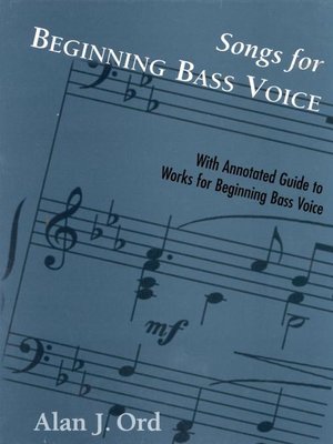 cover image of Songs for Beginning Bass Voice